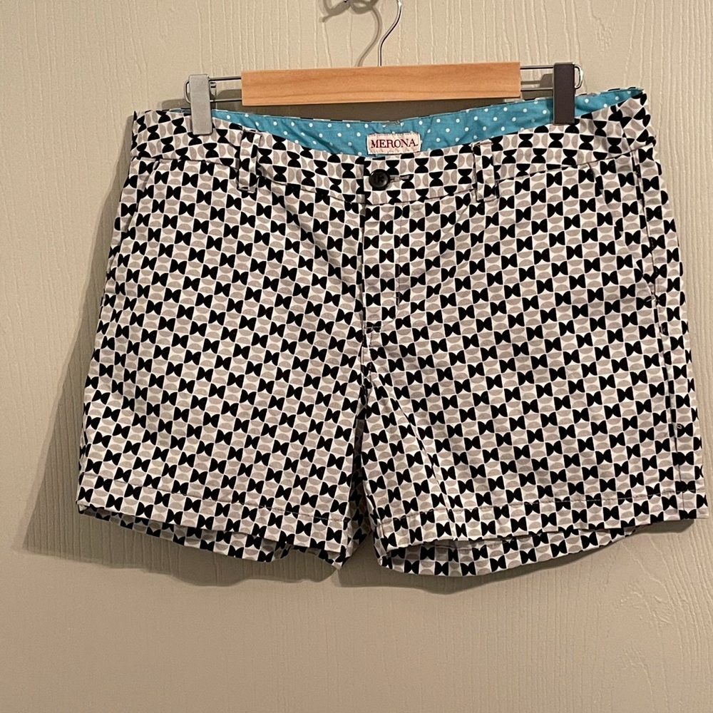 3 for $25 Merona Black & White Bow Pattern Shorts Size 12